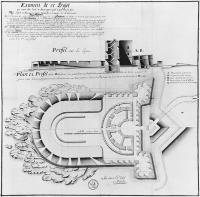 Project of a Fort on the Ile Cigogne, Archipel des Glenan, 1745 by French School